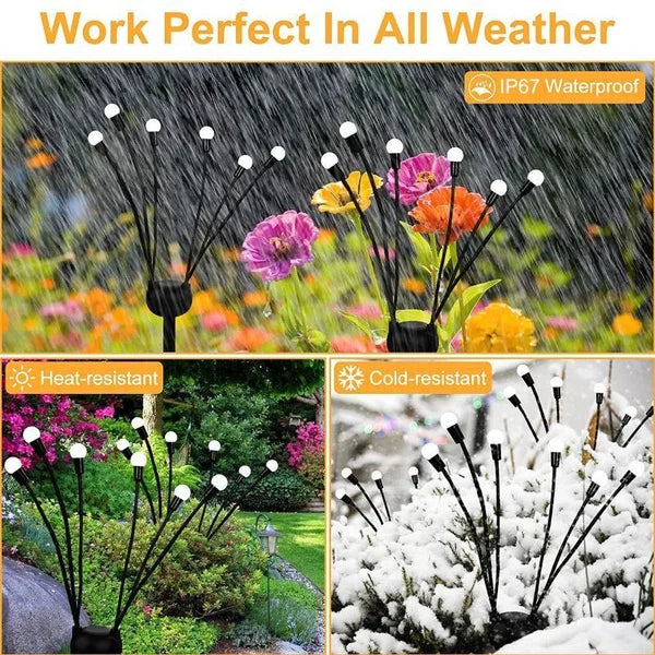 Swaying Solar Firefly Garden Lights Waterproof Path Decor