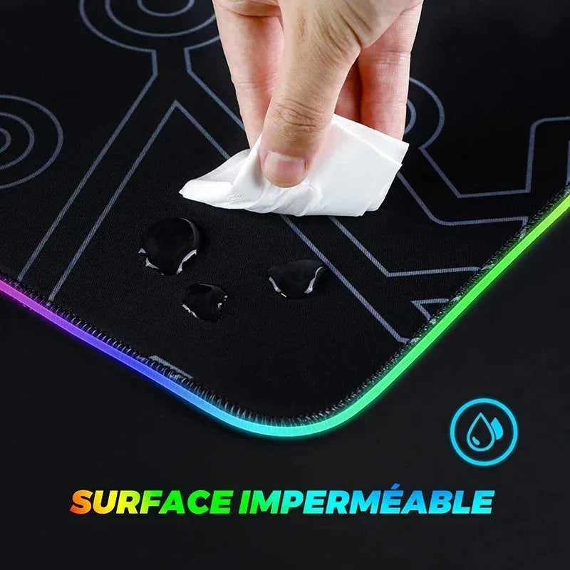 Large Keyboard Mats Fashion Chinese Dragon RGB Gaming Mousepad Big LED Mat PC Deskmat Luminous Mouse Pad Table Rug With Backlit