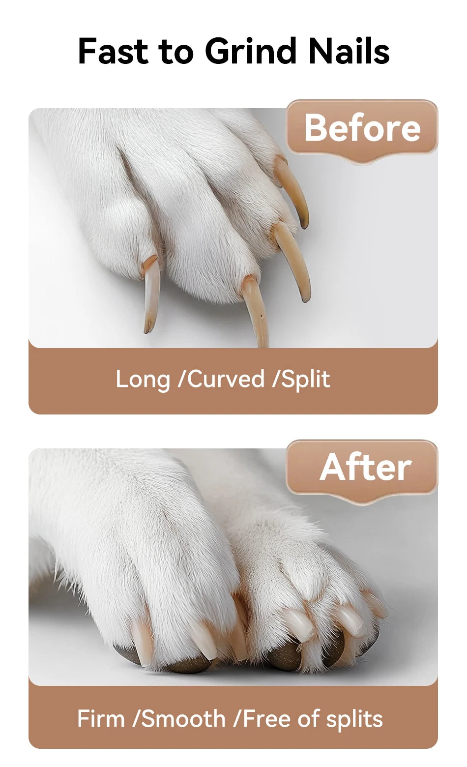 Professional 7-Speed LED Rechargeable Pet Nail Grinder