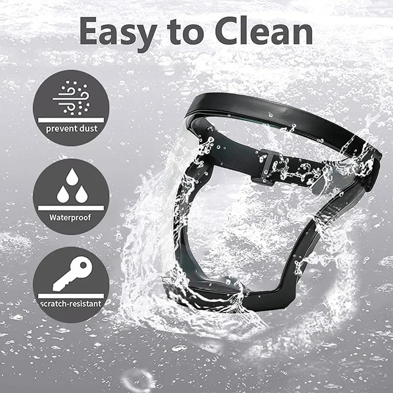 Protective Full Face Shield Mask Transparent Head Eyes Safety Cover Glasses Screen Visors Dustproof Wind Proof Anti-Fog Goggles