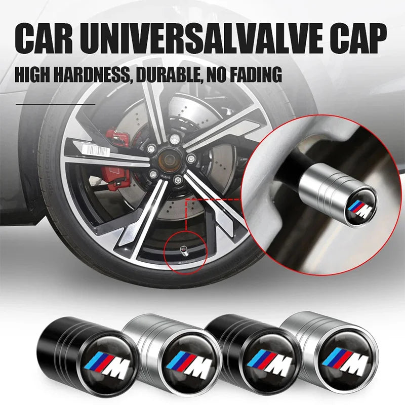 4Pcs Car Styling Wheel Tire Valve Caps Cover Accessories For BMW M Sports E36 E39 E46 E60 E90 E90 F10 F30 G20 G21 G30 G11 F15 X5