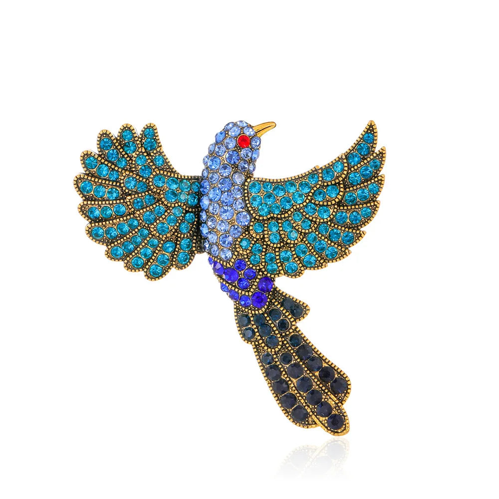 Crystal Bird Animal Brooch Rhinestone Fashion Pin