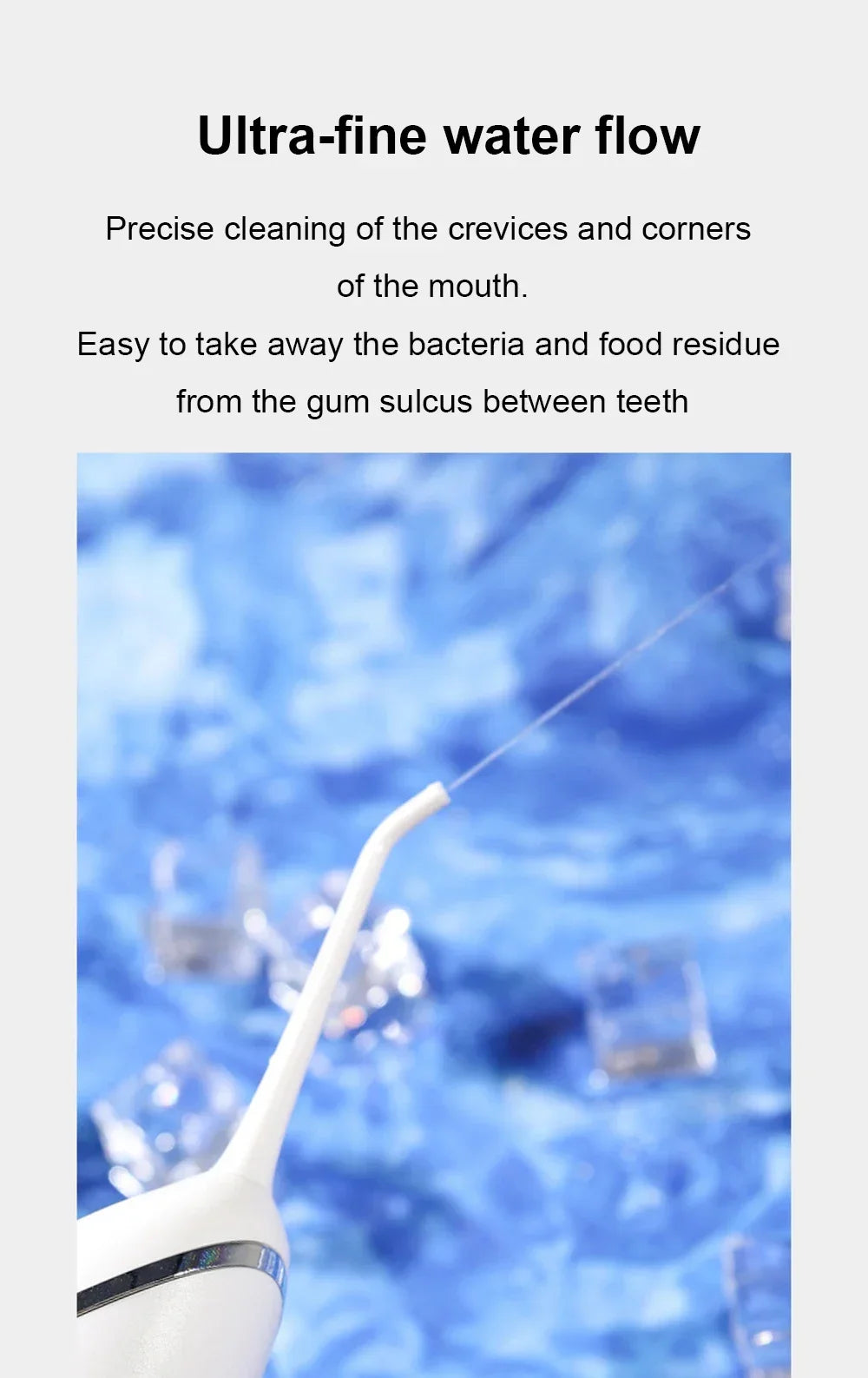 TINSOL Electric Tooth Flosser High Pressure Jet Flosser Electric Toothbrush Whitening USB Rechargeable Gum Care Jet Scaler