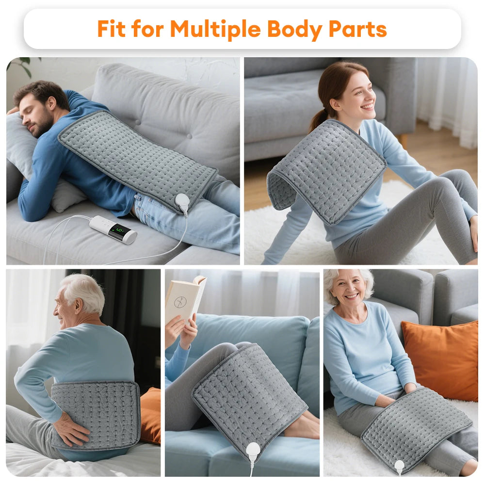 Electric Heating Pad Menstrual Period Adbomen Winter Blanket Waist Shoulder Leg Warming Mat 9 Heating & 4 Timer Home Office Use
