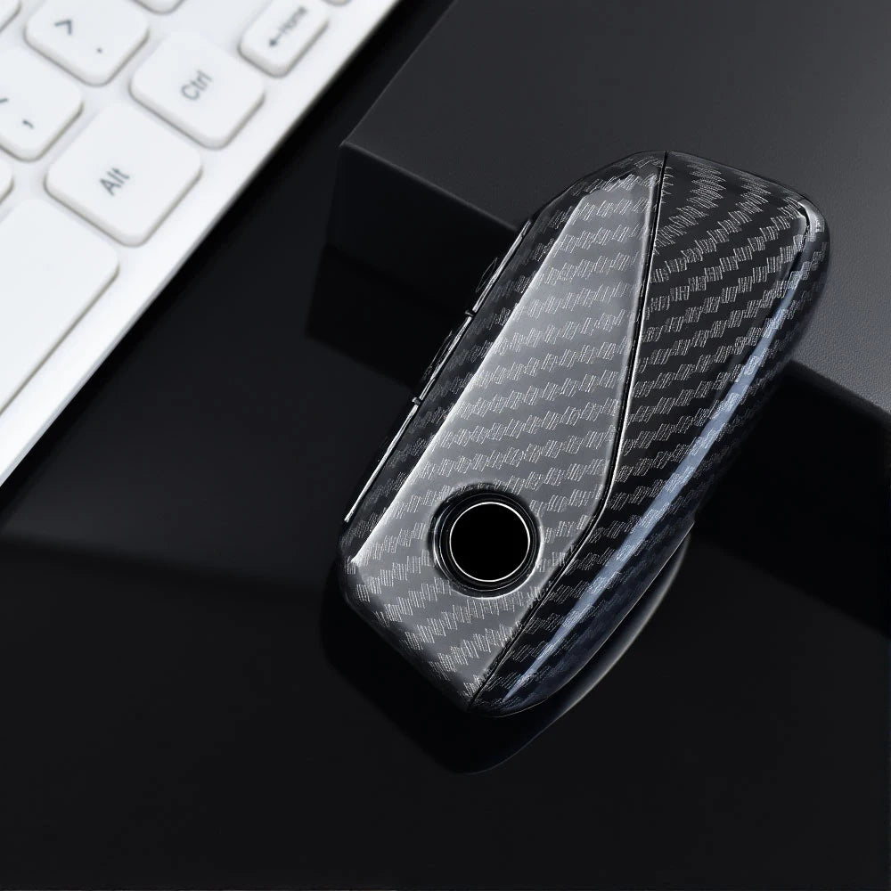ABS Carbon Car Key Fob Cover Case Shell For BMW 530i 540i 550e 750e 740i 760i X1 X2 X5 X6 X7 M5 iX1 iX2 iX XM i5 i7 2024 2025