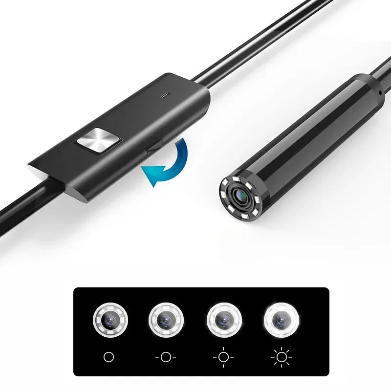 Endoscope Camera 1080P HD Borescope with 8 LED Lights 8mm Inspection Camera for iOS Android Samsung