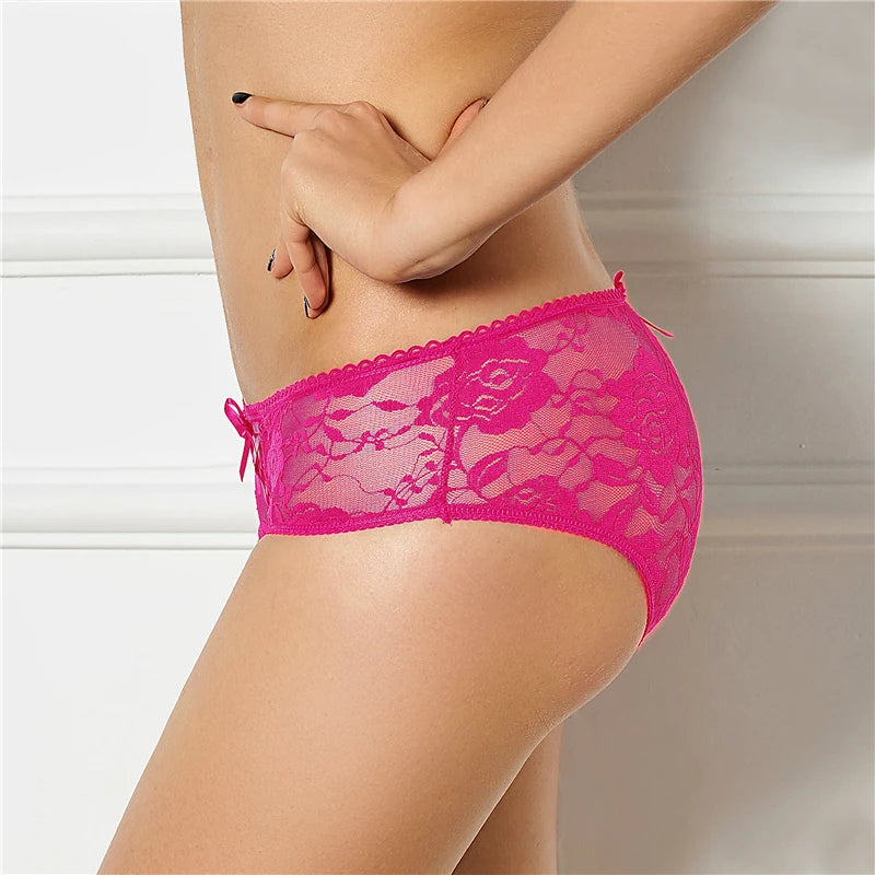 Strappy Crotchless Lace Thong G-String Panties