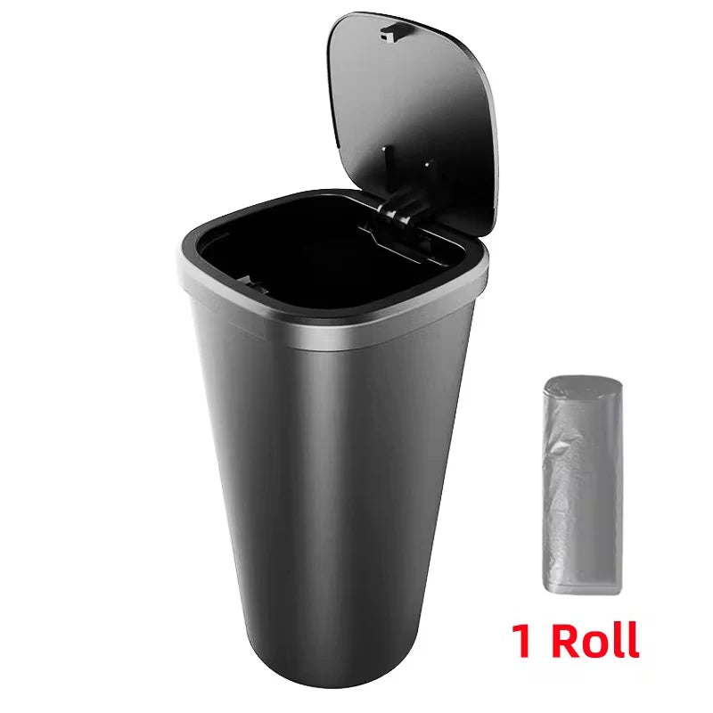 EAFC Car Trash Can Auto Organizer Storage Bag Car Garbage Bin Ashtray Dust Case Holder Click Open Cover