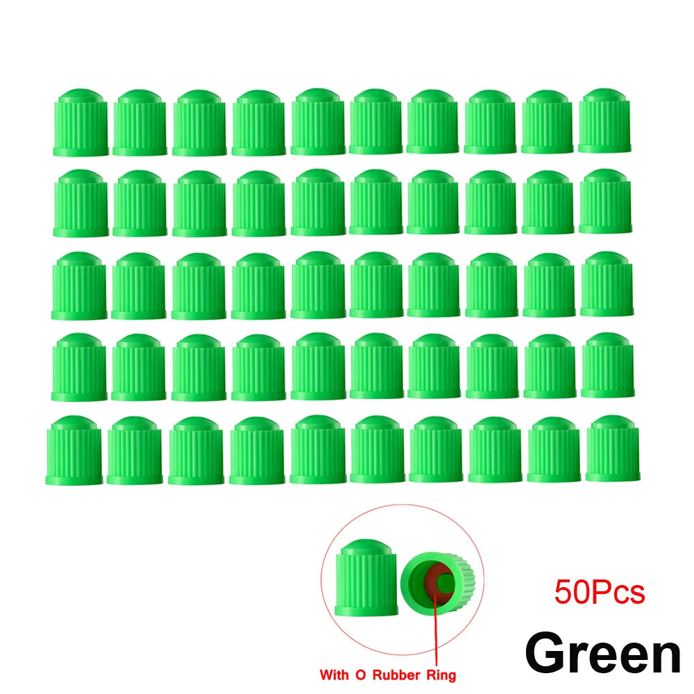 10/25/50/100Pcs Tire Valve Caps, Plastic Car Tire Stem Dust Covers Universal Valve Caps for Cars, Bicycle, Trucks, Motorcycles