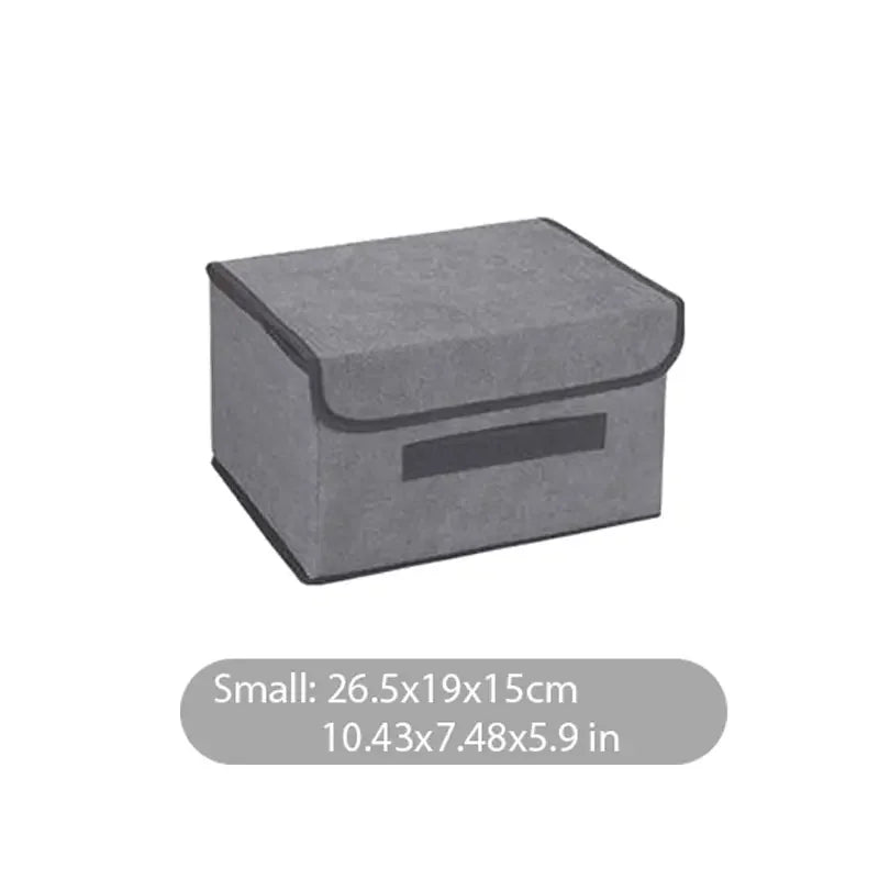 Shadow Gray Foldable Non-Woven Fabric Storage Organizer