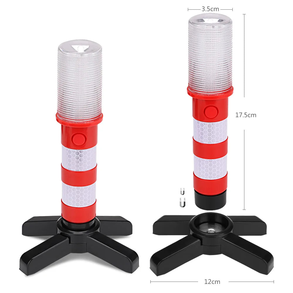 2 Peças de Luz de Aviso Farol Magnético de Emergência para Estrada Bastão Telescópico Sinalizador de Segurança Luz Estroboscópica Lâmpadas de Alerta de Sinal