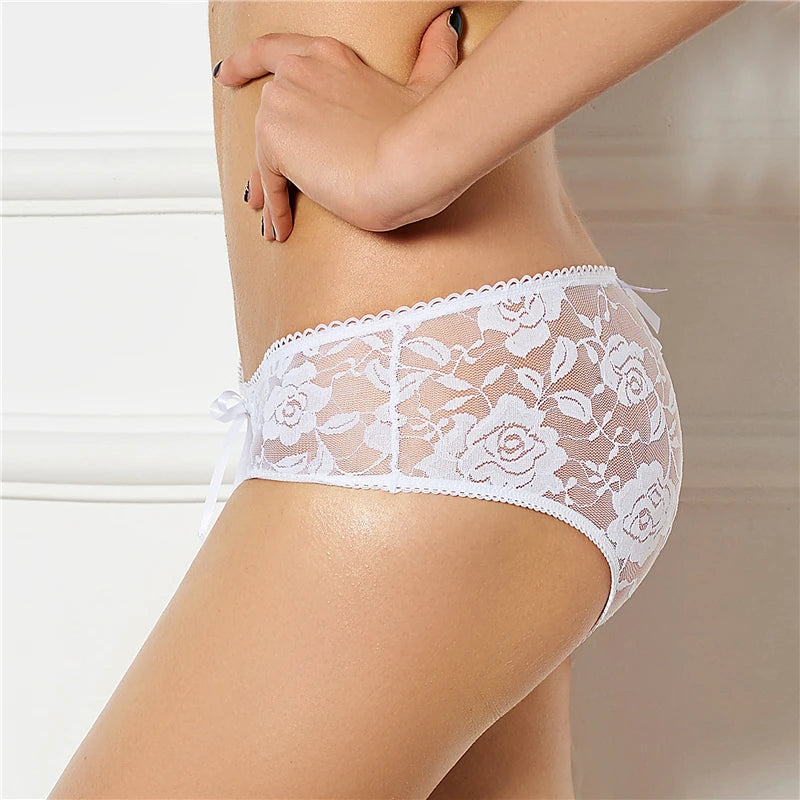 Strappy Crotchless Lace Thong G-String Panties