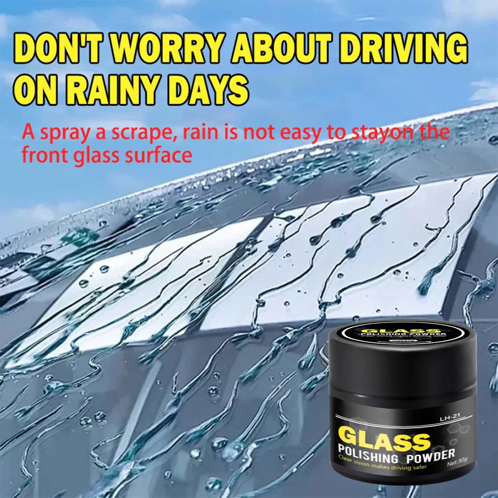 Cerium Oxide Powder For Glass Polishing Car Window And Mirror Repair Kit Car Scratch Compound Glass Oil Film Cleaner