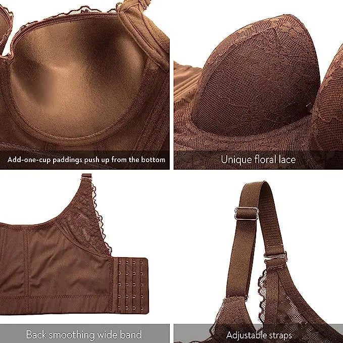 Push Up Longline Underwire Corset Add-One-Cup Bralette
