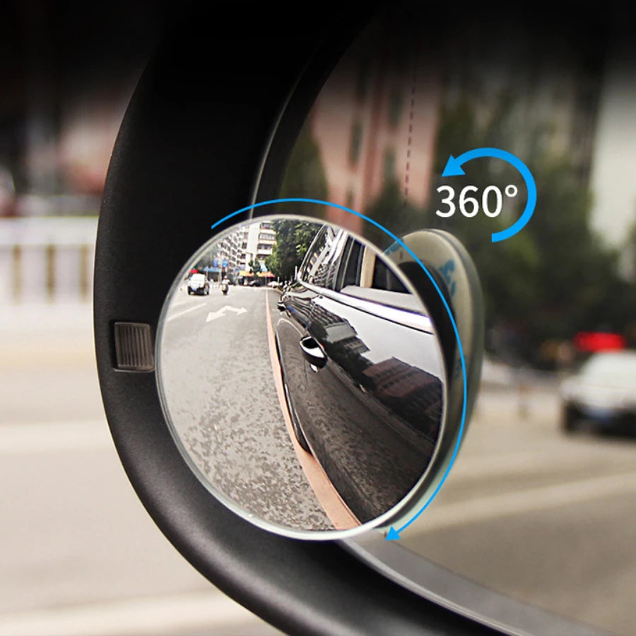 2Pcs Car Blind Spot Mirror, 360 Degree Adjustable HD Glass Convex Mirror, Angle Rear View Mirror for Car SUV Reverse Parking