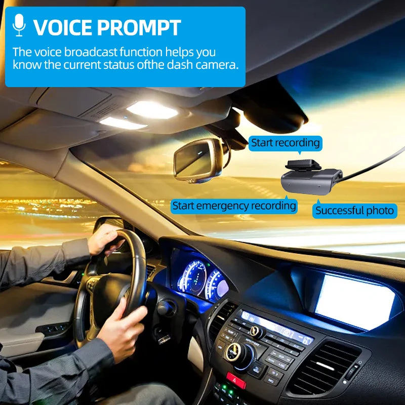 ACCEO Car Dashcam Auto 4K Front Car DVR Night Vision Support GPS and WiFi APP Loop Recording Video Car Recorder 24 Hour Parking