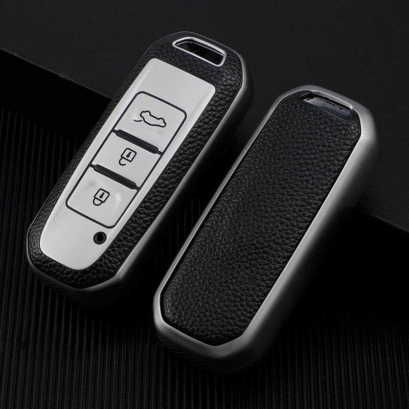 Leather TPU Car Key Case Cover for Baojun 510 730 360 560 RS-5 530 630 for Wuling Hongguang S Auto Holder Shell Accessories
