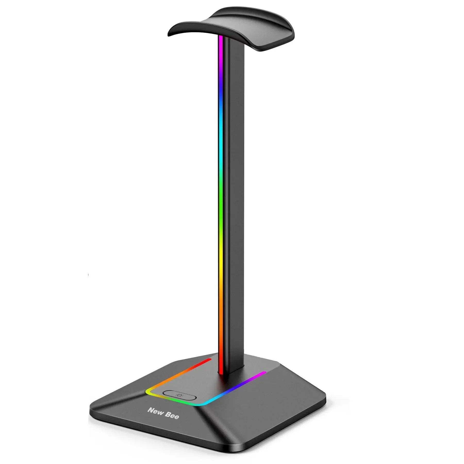 New Bee Z8 RGB Headphones Stand Holder Desk Gaming Headset Cool Display With 2 USB Ports Holder Non-Slip Rubber Base for Gamer