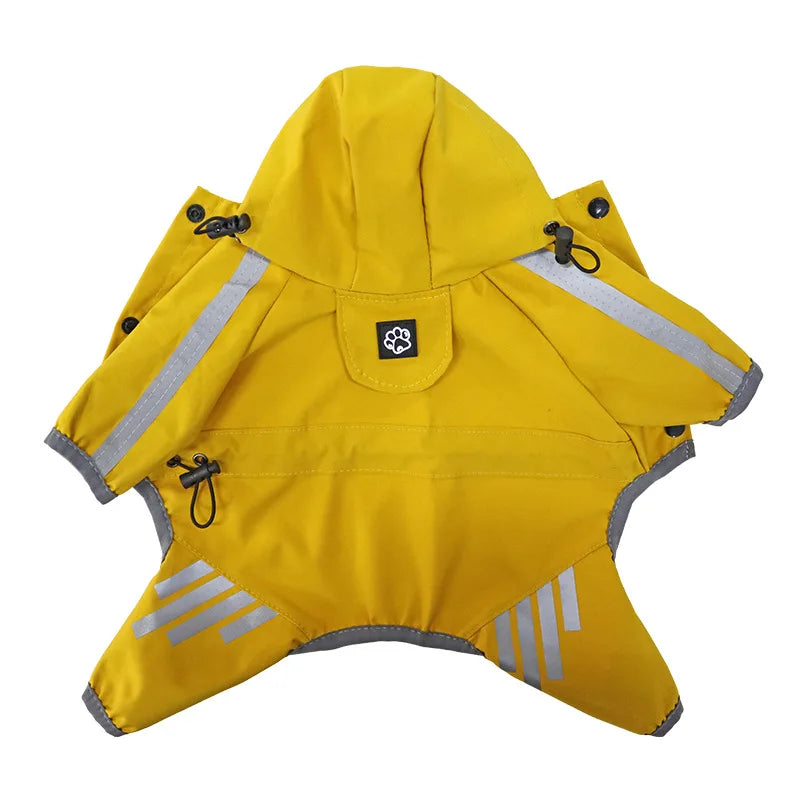 Reflective Waterproof Dog Raincoat Jumpsuit for Small Medium Pets