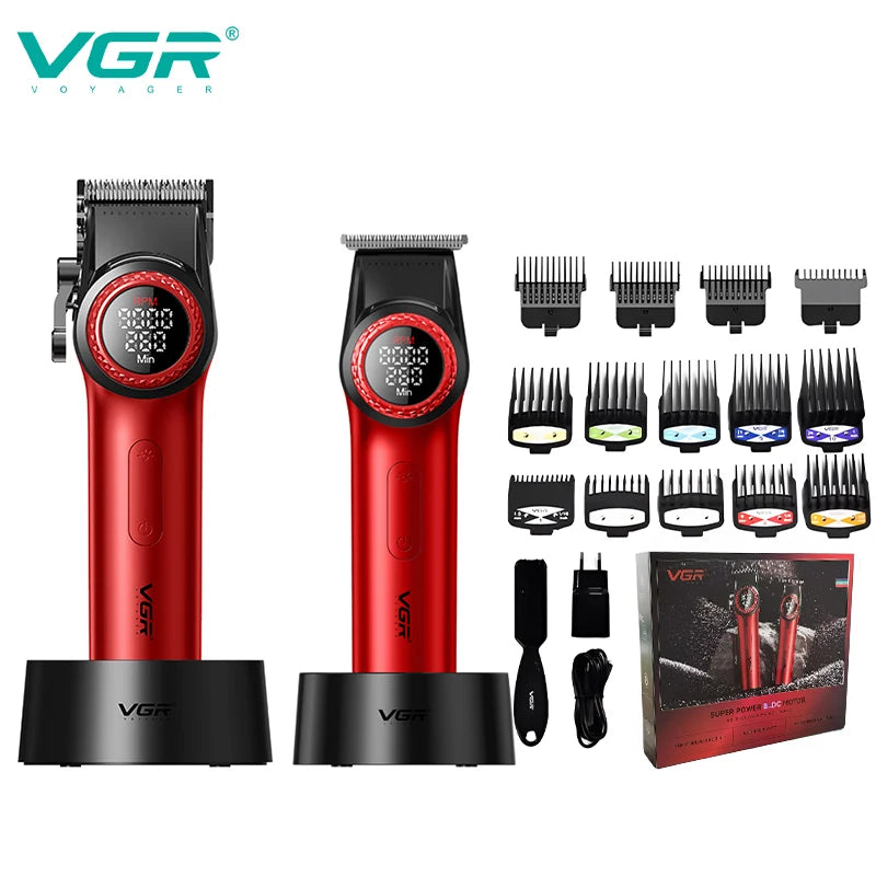 VGR 001 & 977 Professional DLC Blade Clipper Set