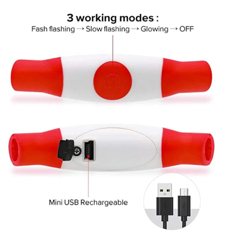 USB Rechargeable LED Luminous Safety Dog Collar - Cut-to-Fit