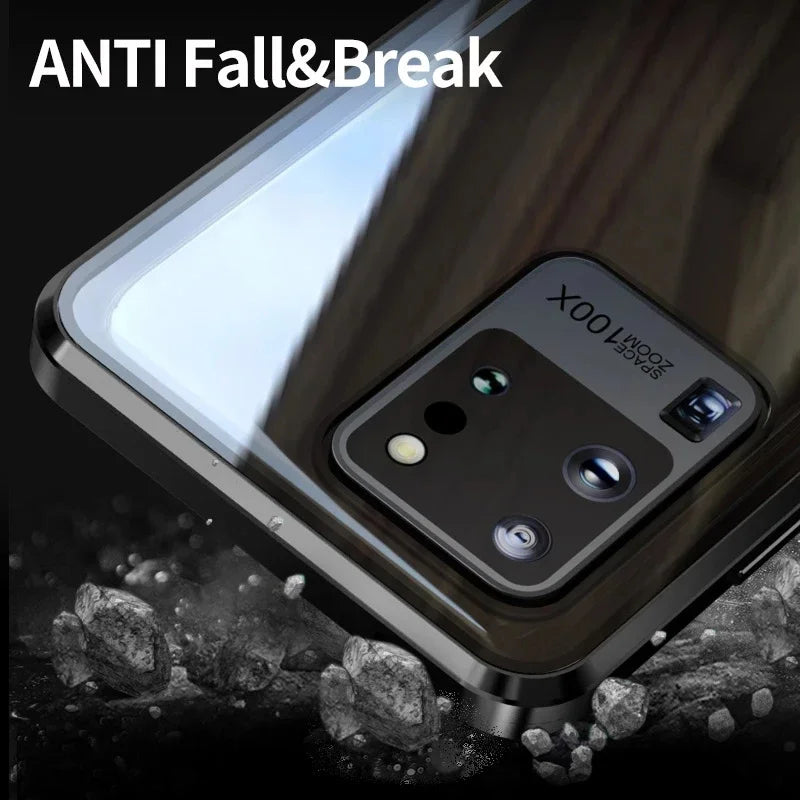 Cover For Samsung Galaxy S25 S24Ultra S23 A15 A53 A54 A52 S22 Note20Ultra S9 S8 360 Degree Privacy Protection Magnetic Case