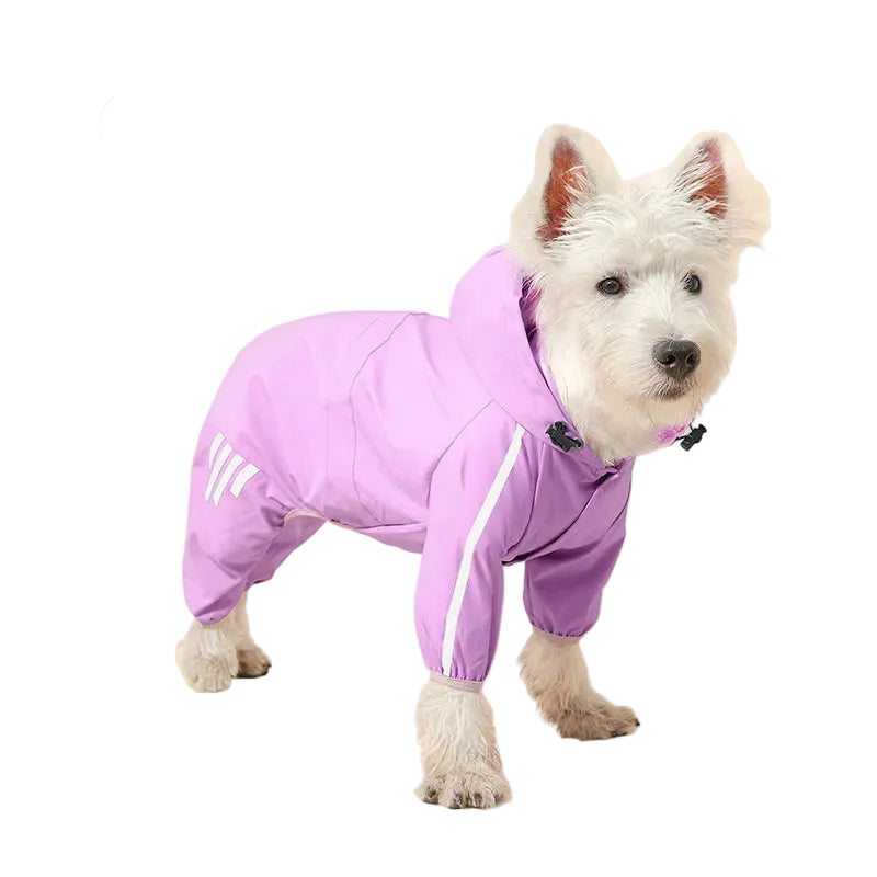 Reflective Waterproof Dog Raincoat Jumpsuit for Small Medium Pets