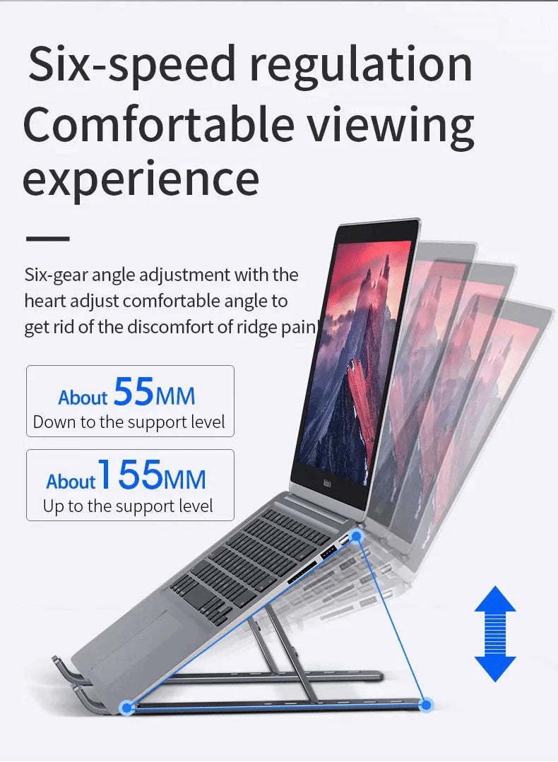 Laptop Stand For Macbook Folding Adjustable Aluminum Computer Pc Tablet Stand Notebook Tablelaptop Holder Heat Dissipation