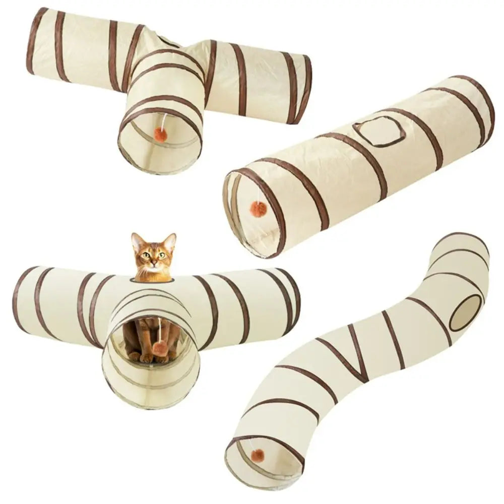 Foldable Steel Wire Cat Tunnel Tube Play Toy