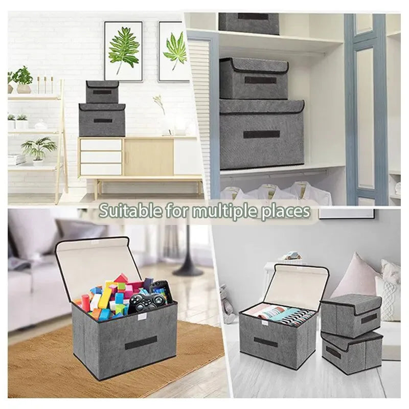 Shadow Gray Foldable Non-Woven Fabric Storage Organizer