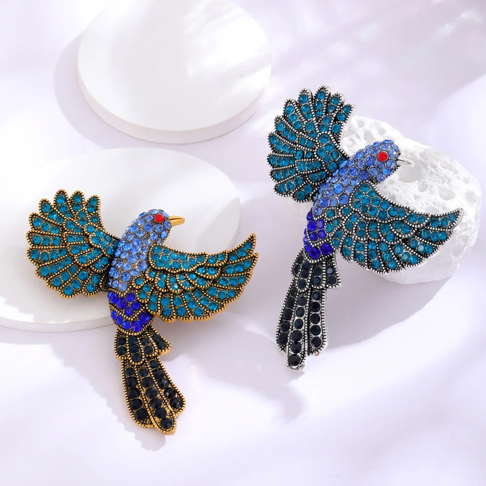 Crystal Bird Animal Brooch Rhinestone Fashion Pin