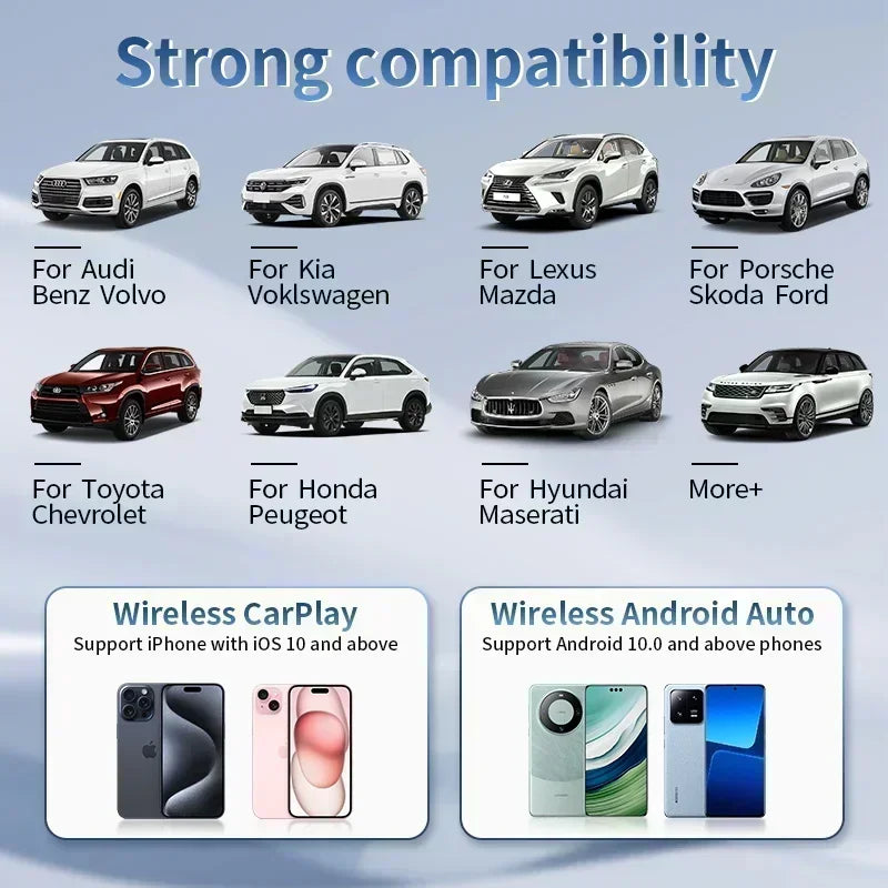 Android13 CarPlay Android Auto A133 Ai Box Wireless Box for Netflix YouTube Wireless Carplay Car Smart Systems for Wired Carplay
