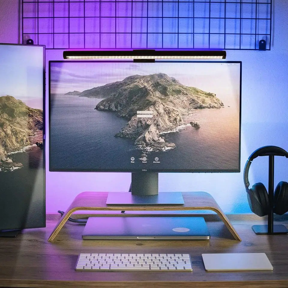 Computer Monitor Light Bar RGB Rhythm Screen Hanging Lights Stepless Dimming Desk Lamp For Study Reading Gaming Table Lighting
