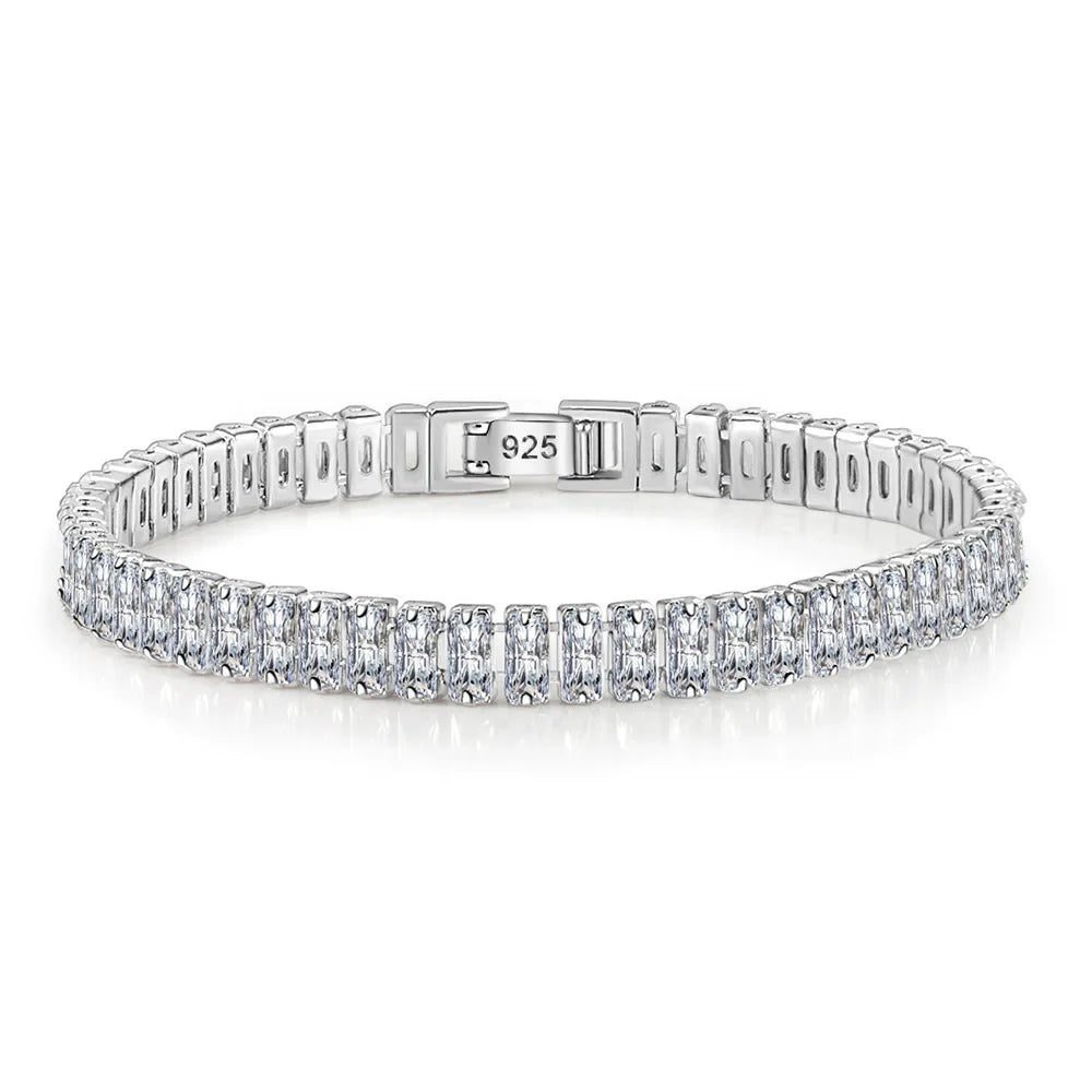 925 Silver Tennis Bracelet 2-5mm Gold / Rose Gold / Silver