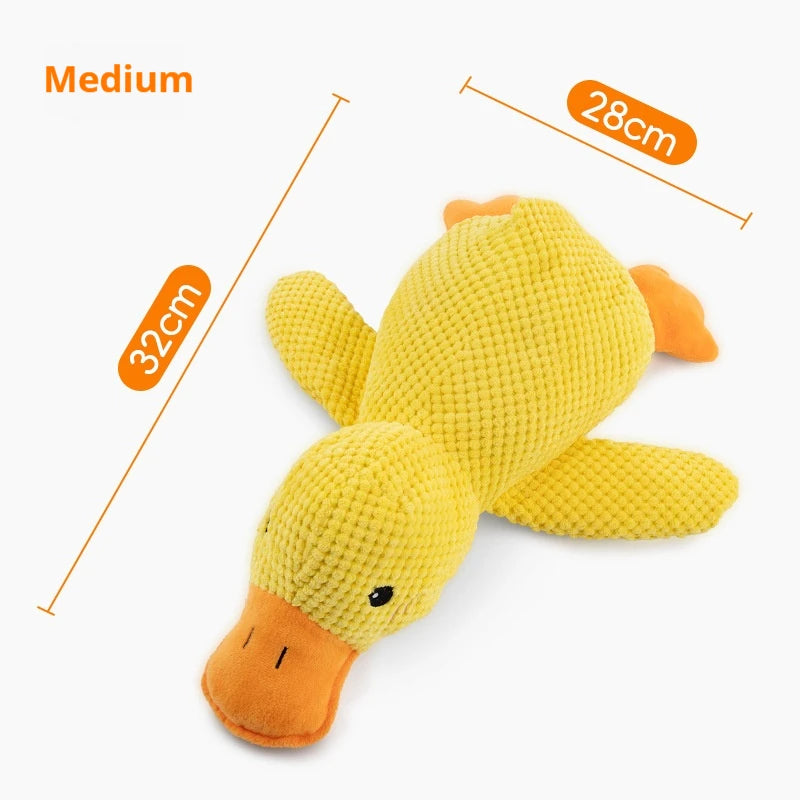 Bite Resistant Plush Squeaky Duck Toy for Dogs