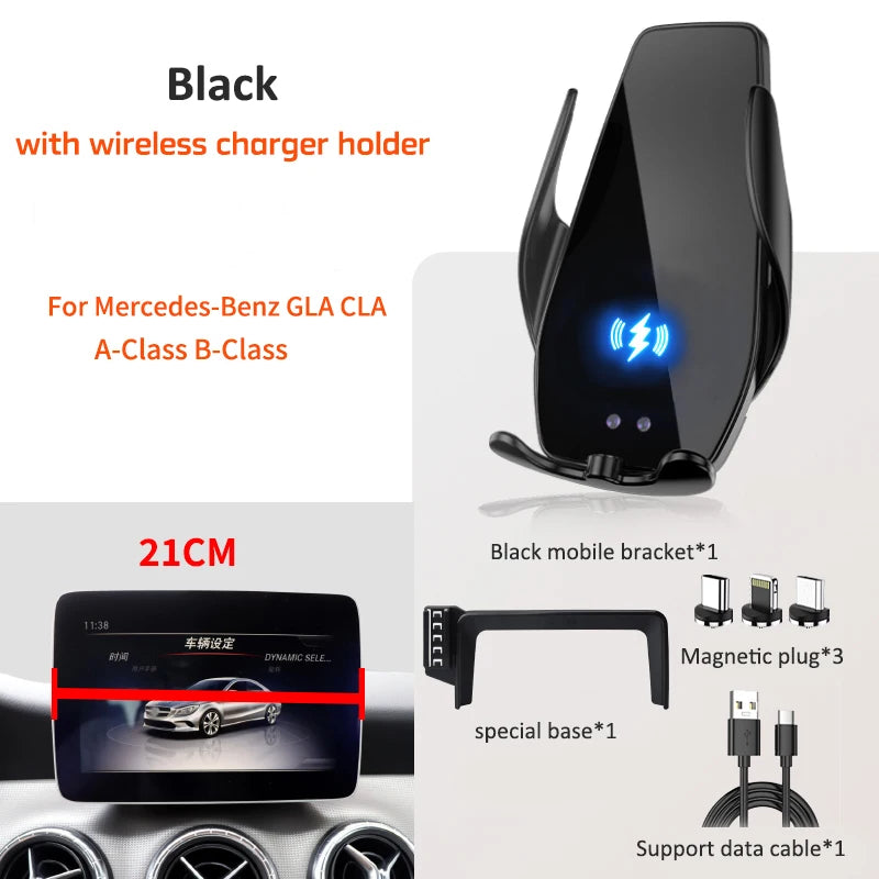 Car Phone Holder For Mercedes-Benz W176 W242 W246 A-class B-class C117 X156 GLA CLA Multimedia Screen Convenience Phone Holder