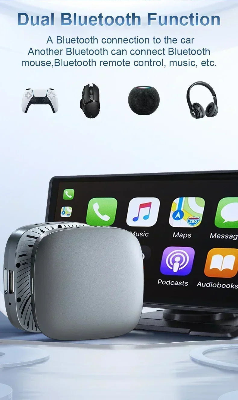 Android13 CarPlay Android Auto A133 Ai Box Wireless Box for Netflix YouTube Wireless Carplay Car Smart Systems for Wired Carplay