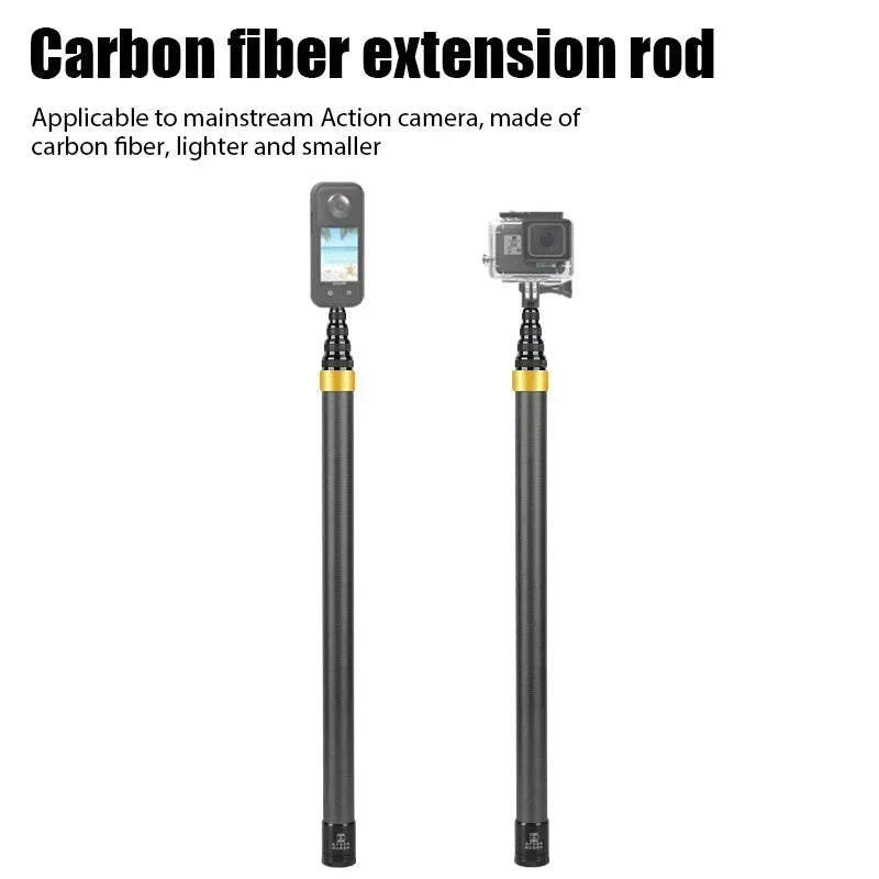 Carbon Fiber Invisible Extended Edition Selfie Stick Stand For Insta360 X3 GO3 Action 4 300CM For DJI GoPro Camera Selfie Sticks