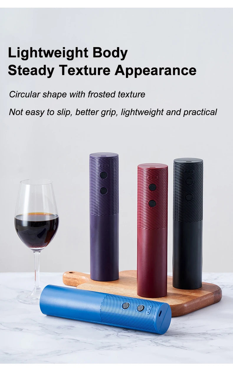 Automatic Wine Bottle Opener USB Rechargeable Electric Wine Corkscrew Opener One-click Button Wine Tools Bar Kitchen Products
