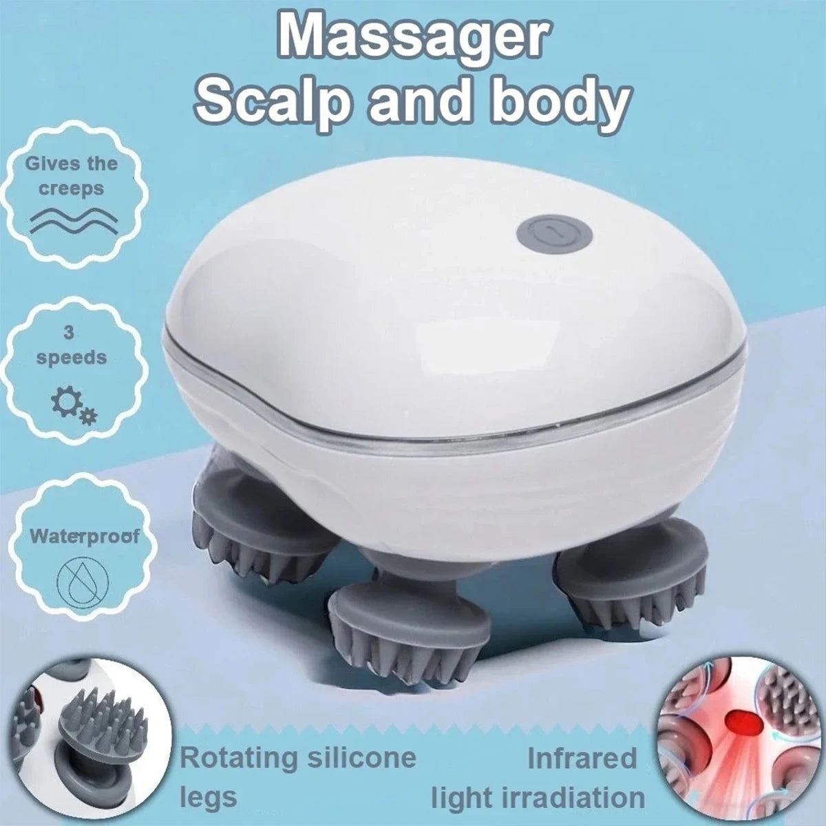 Electric 2-in-1 Scalp Cleaner and Pet Vibration Massager