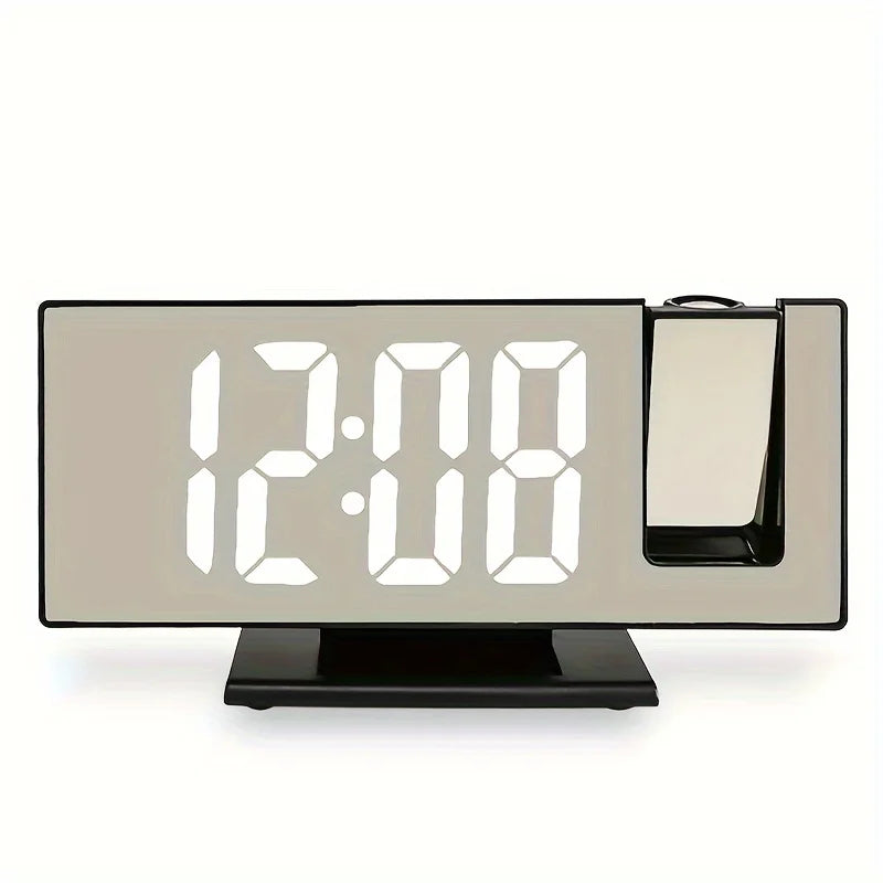 Mirror multifunctional projection alarm clock Intelligent luminous clock Bedroom large screen digital clock wall projection alar