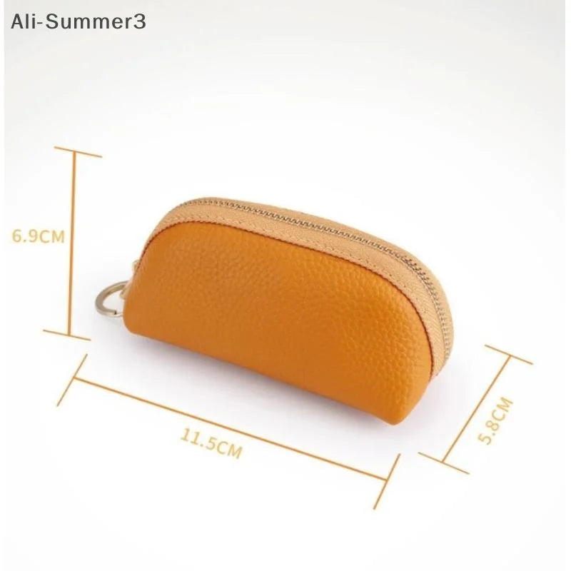 PU Leather Car Key Case Men Women Wallets Housekeeping Keys Covers Zipper Storage Pouch Card Bags