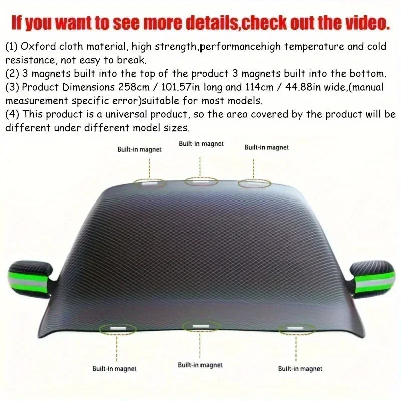 Windshield Cover Car Snow Cover Car Windshield Cover Snow Protector Ice Blocked Front Window Protector Exterior Auto Accessories