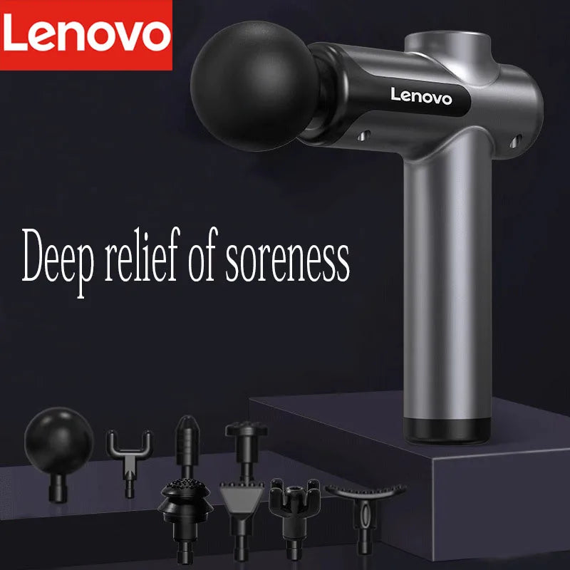 Original Lenovo Professional Grade Fascia Gun N2 N3 Series Muscle Relaxation Massager LED Touch Screen 6-8Massage Head Gifts