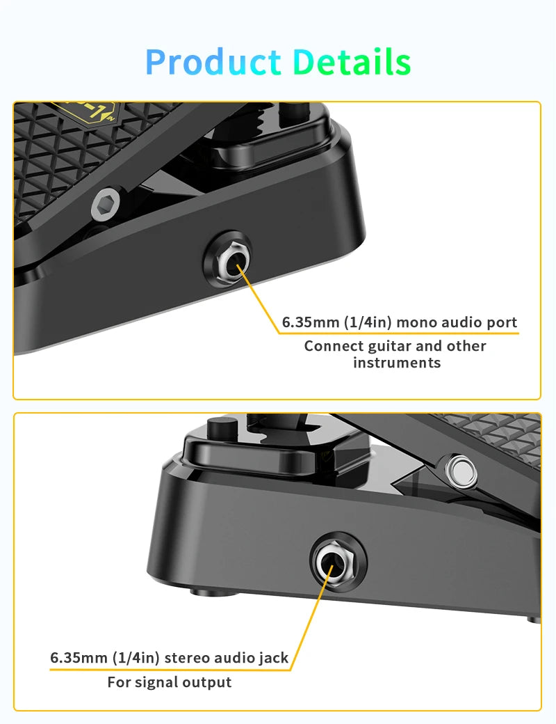 VP-1 Pedal Volume/Expression 2-in-1 Pedal No Power Supply Required Cushioned Feet No Noise Precise Direct Control of Rack