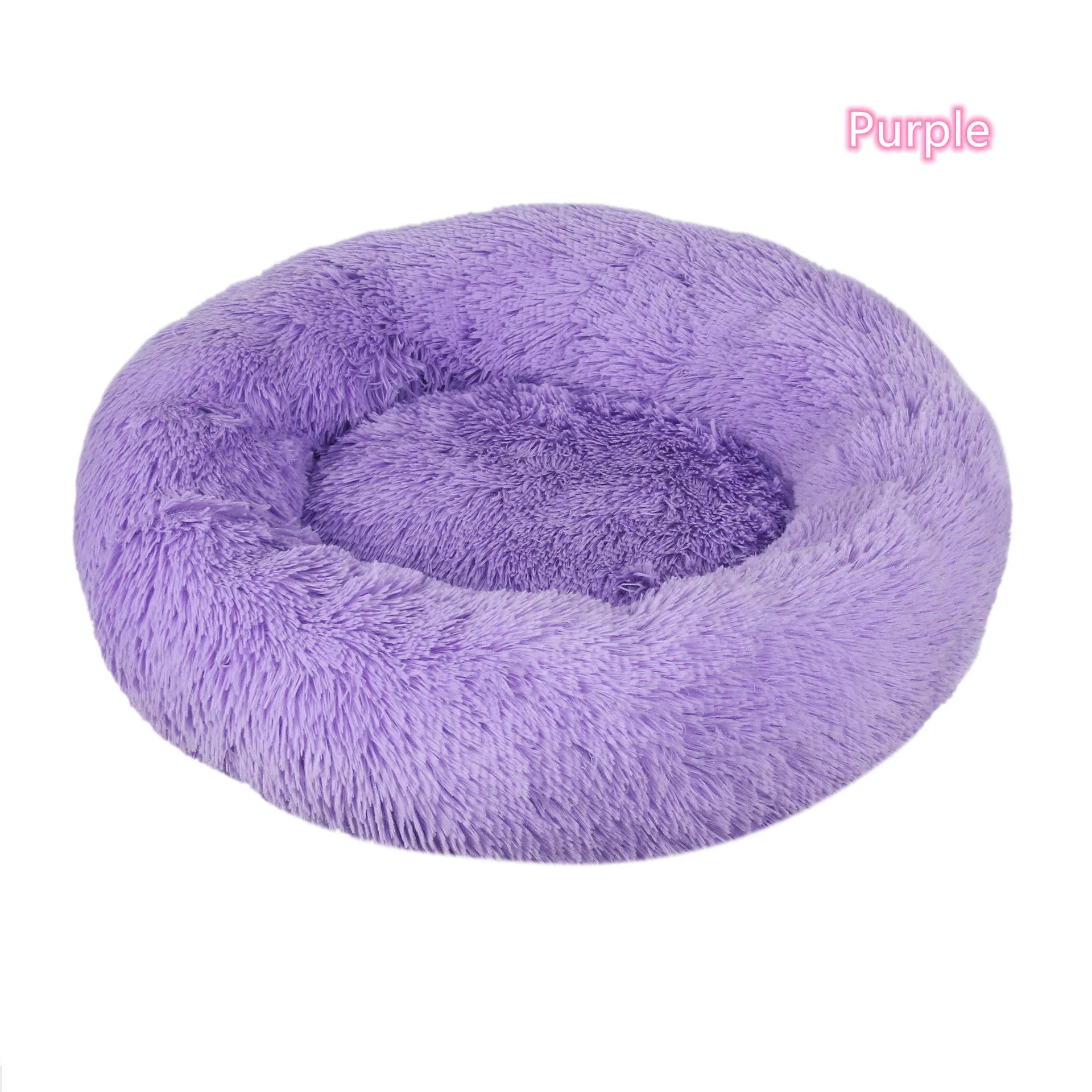 Cama Para Animais De Estimação Super Macia Para Gatos Pelúcia Tamanho Normal Lavável Cama Calmante Cama Donut Artefacto De Dormir Confortável Adequado Para O Inverno