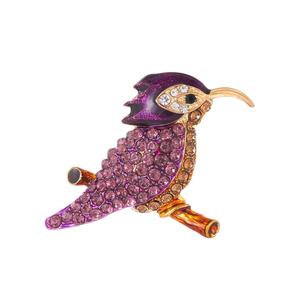 Crystal Bird Animal Brooch Rhinestone Fashion Pin