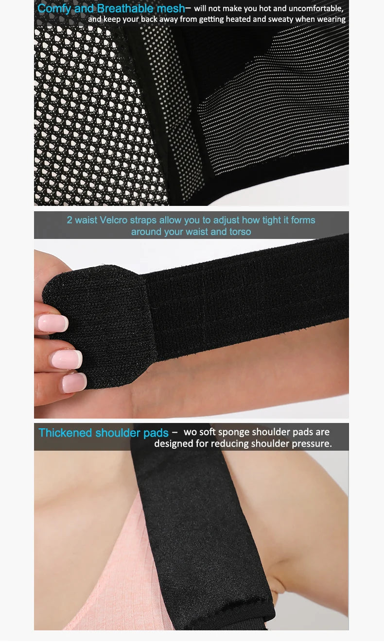 Fully Adjustable Straightener Upper Spine Support Men Women BackBack Brace Posture Corrector