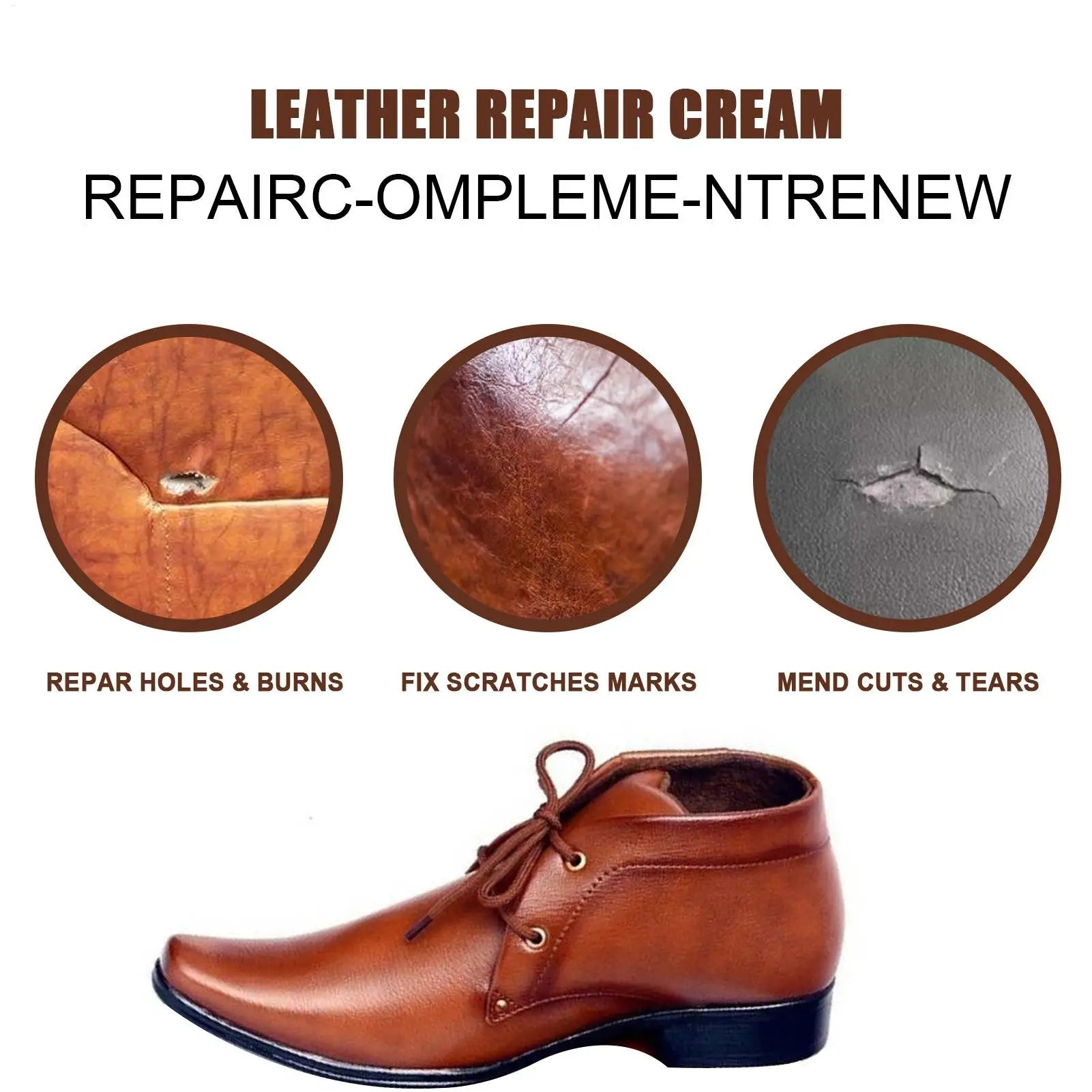 20G Leather Repair Gel Black/White/Gray Repair Home Car Seat Leather Complementary Repair Refurbishing Cream Paste Leather Care