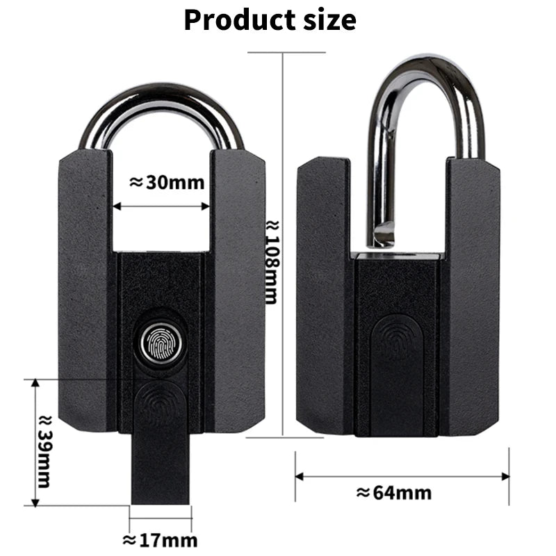 BBDHOME Smart Padlock TTlock App Control Fingerprint Keyless Waterproof IP67 Outdoor Biometric Tough Suitable Gym High Quality